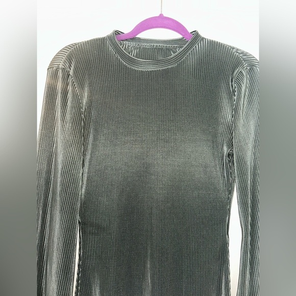 SHEIN Dark Green/Gray stretchy Long Sleeve Dress - Picture 6 of 6